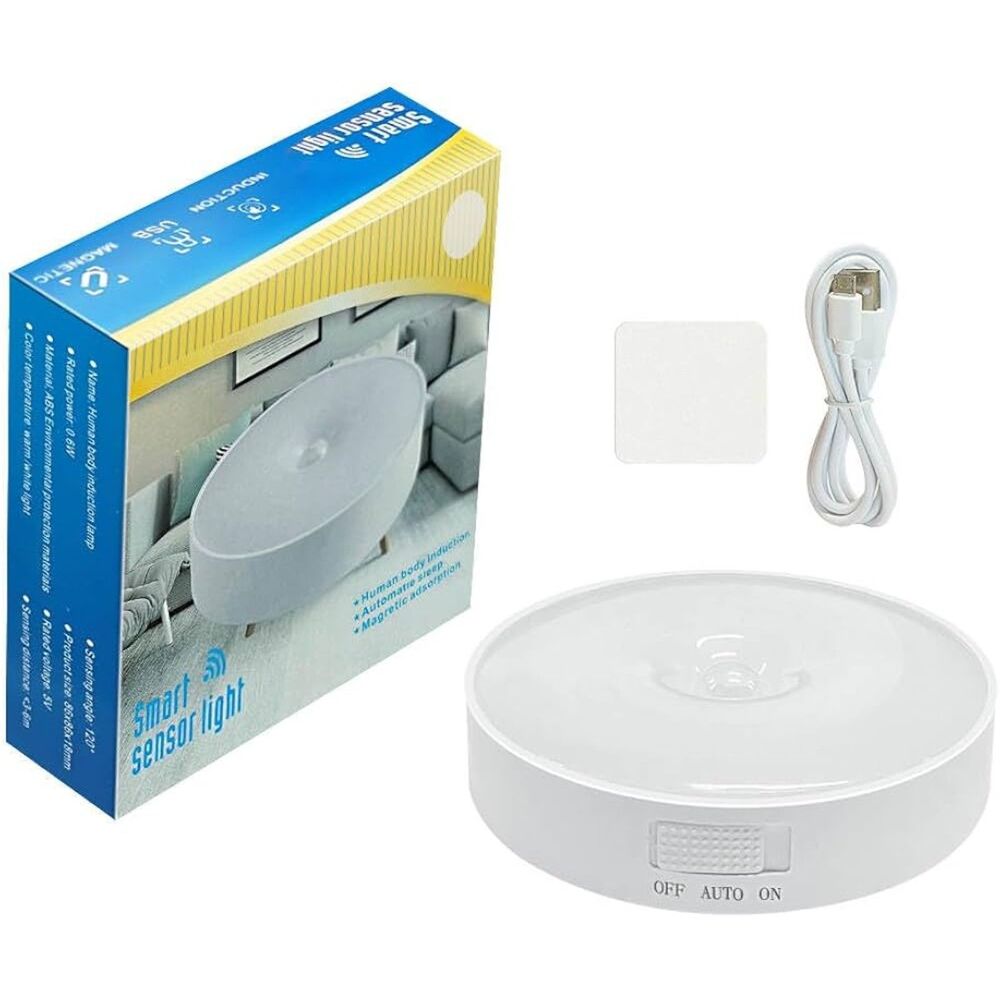 Generic Motion Sensor Light, USB Rechargeable LED Night Lights NIB
